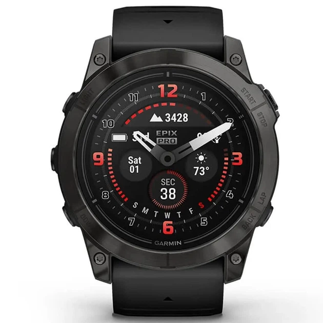 Спортивные часы GARMIN Epix Pro Gen 2 51mm Sapphire Carbon Gray DLC Titanium with Black Silicone - изображение 10