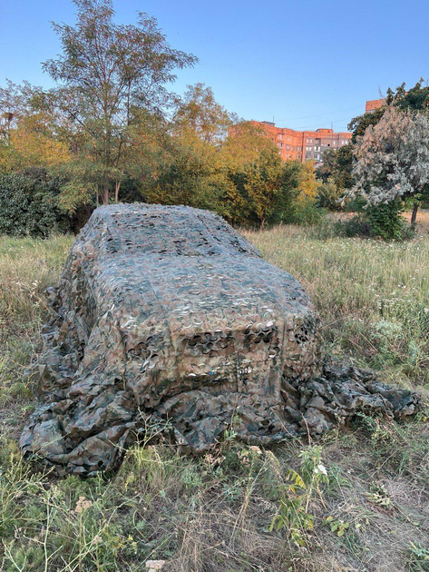 Маскувальна сітка зелена з коричневим 3х4м для автомобіля, пікапа, позашляховика та техніки "Камуфляж №5" - зображення 1