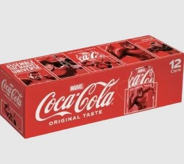 Упаковка Coca-Cola Marvel Original Taste Limited Edition 12x355 мл