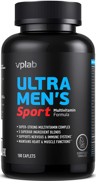 Multiwitaminy dla mężczyzn VPLab Ultra Men's Sport Multivitamin Formula 180 kapsułek (5060255356715) - obraz 1