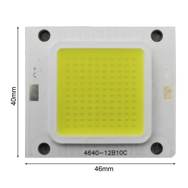 Светодиодная COB матрица/чип 50Вт 30-34В 6000-6500К 46x40mm для LED-прожекторов и светильников Flash - изображение 6