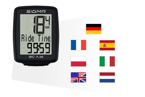Велокомп'ютер безпровідниковий Sigma Sport BC 7.16 ATS (LIS717) - чорний - Фото 6 Велокомп'ютер безпровідниковий Sigma Sport BC 7.16 ATS (LIS717) - чорний - изображение 6