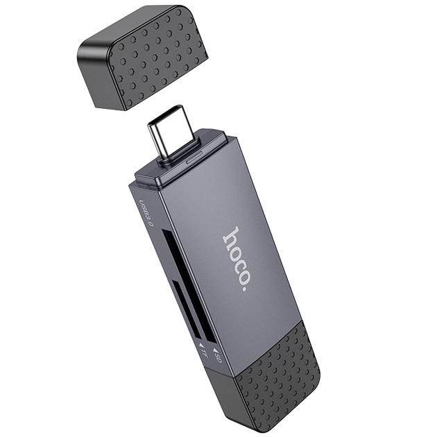 Переходник Card Reader Hoco HB45 Spirit 2-in-1 USB 3.0, Серый (082i) - изображение 3
