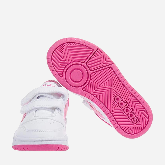 Tenisówki dziecięce dla dziewczynki na rzepy adidas Hoops 3.0 CF C IG6105 31 Białe (4066765419699) - obraz 2