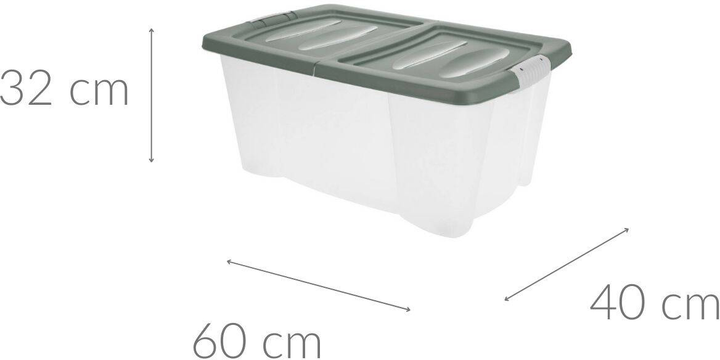 Pojemnik Storage solutions na kółkach zielony 45 l (5902973430028) - obraz 2