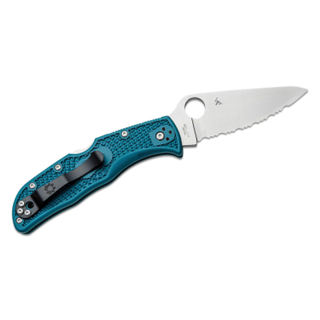 Ніж Spyderco Endela K390 Serrated Blue (C243FSK390) - зображення 2