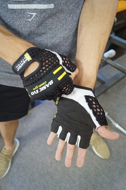 Рукавички для фітнесу Power System PS-2100 Basic EVO Black/Yellow Line XS 4911189 - зображення 10