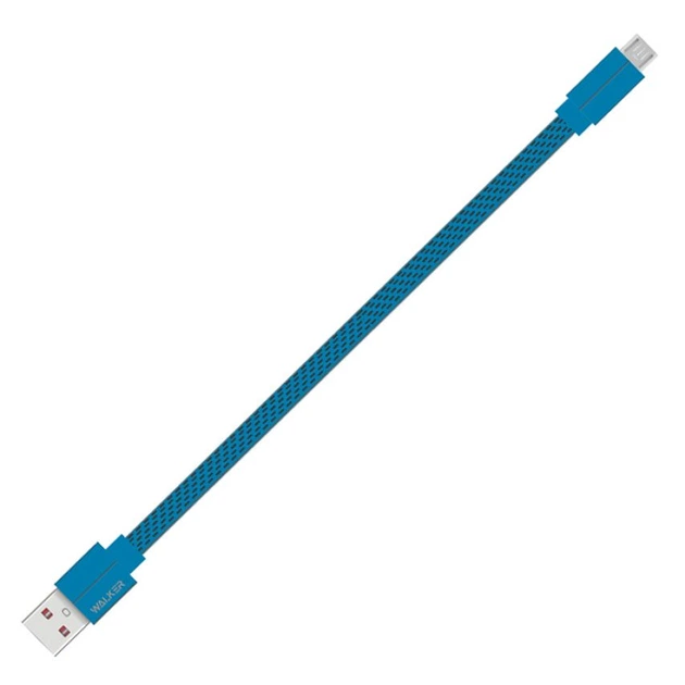 Кабель USB WALKER C755 Micro короткий blue - Фото 1 Кабель USB WALKER C755 Micro короткий blue - изображение 1