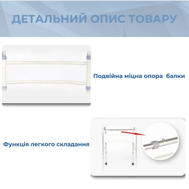Ходунки для взрослых шагающие, складные, стальные SimplyWalk 3606 - изображение 9