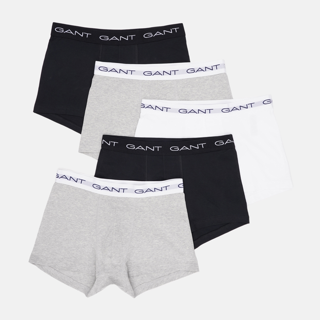 Набор трусов шортов мужских хлопковых GANT Trunk 5-Pack 900015003-94 L 5 шт Черный/Белый/Серый (7325707444944) - изображение 1