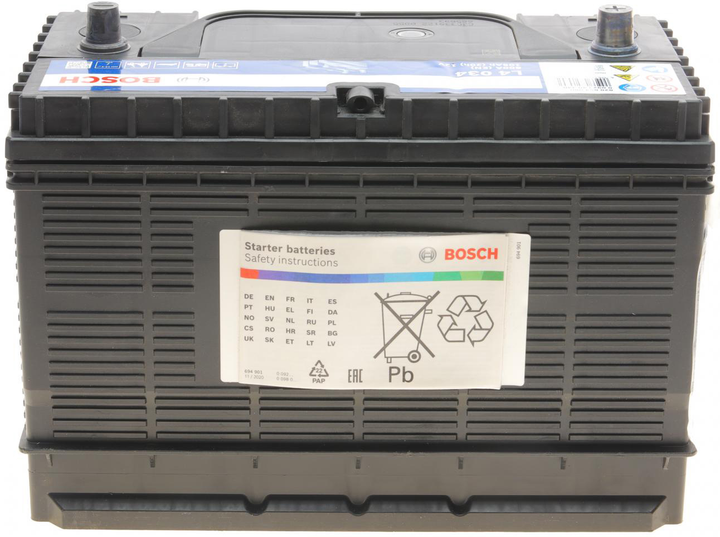 Аккумуляторная батарея Bosh 105 А/час 800 A L+ B00 330 x 174 x 240 мм (0 092 L40 340) - изображение 1