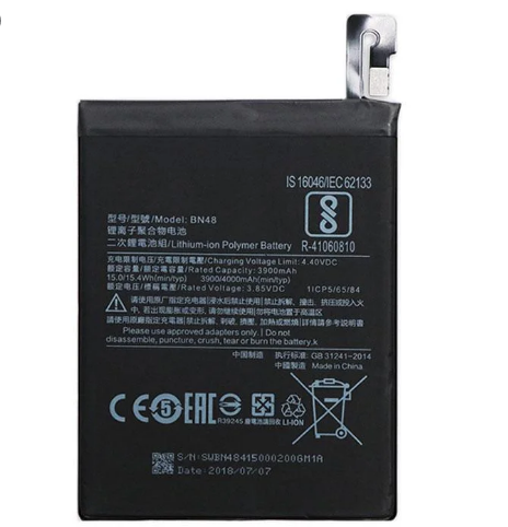 Аккумулятор для Xiaomi BN48 / Redmi Note 6 Pro (Euro), 3900 mAh АААА Original PRC - Фото 2 Аккумулятор для Xiaomi BN48 / Redmi Note 6 Pro (Euro), 3900 mAh АААА Original PRC - изображение 2