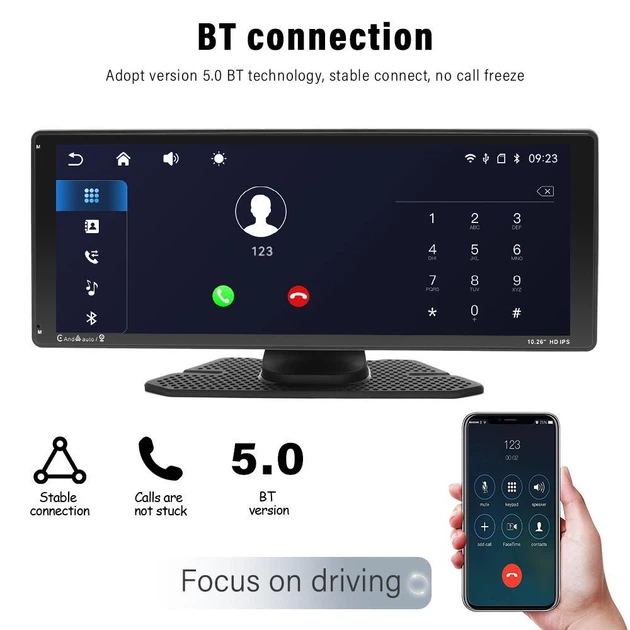 Сенсорный автомобильный монитор в машину 10.26 дюйма с поддержкой Apple CarPlay и Android Auto - изображение 6