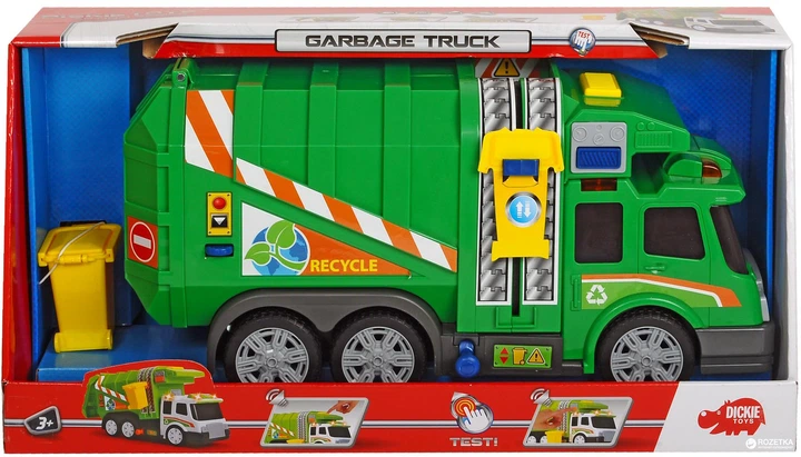 Функциональное авто "Мусоровоз" Dickie Toys со звуковыми и световыми эффектоми (3308357) - Фото 9 Функциональное авто "Мусоровоз" Dickie Toys со звуковыми и световыми эффектоми (3308357) - изображение 9