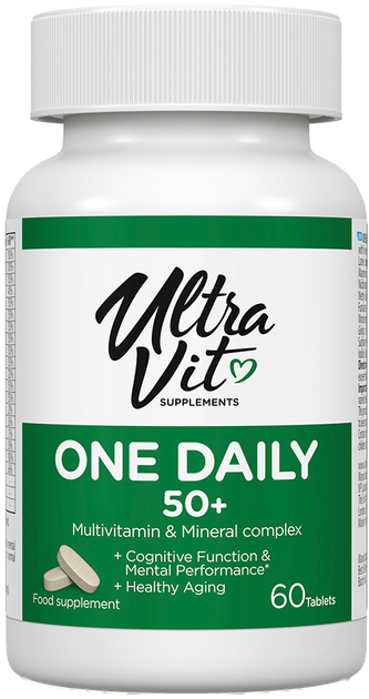 Kompleks multiwitaminowy Ultra Vit OneDaily 50+ 60 tabletek (5060730362255) - obraz 1