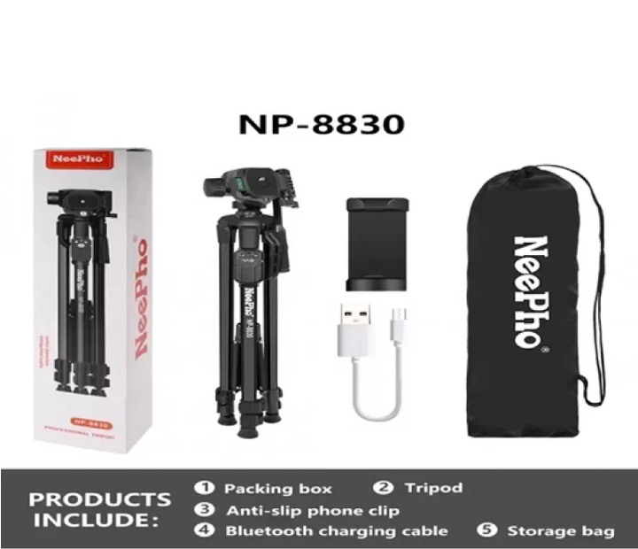 Высокий штатив 1.80m для видеосъёмки — Neepho NP-8830 - изображение 2