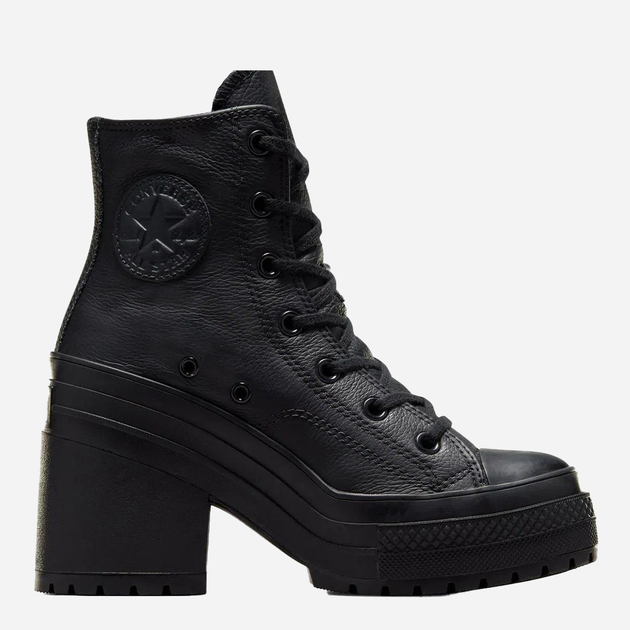 Акція на Жіночі черевики високі Converse Chuck 70 De Luxe Heel Hi A06145C-001 38 (5.5) 23.5 см Чорні від Rozetka