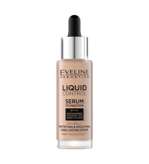 Основа тональна Іноваційна рідка EVELINЕ LIQUID CONTROL LIGHT NATURAL BEIGE 32 мл. 035 - Фото 1 Основа тональна Іноваційна рідка EVELINЕ LIQUID CONTROL LIGHT NATURAL BEIGE 32 мл. 035 - изображение 1