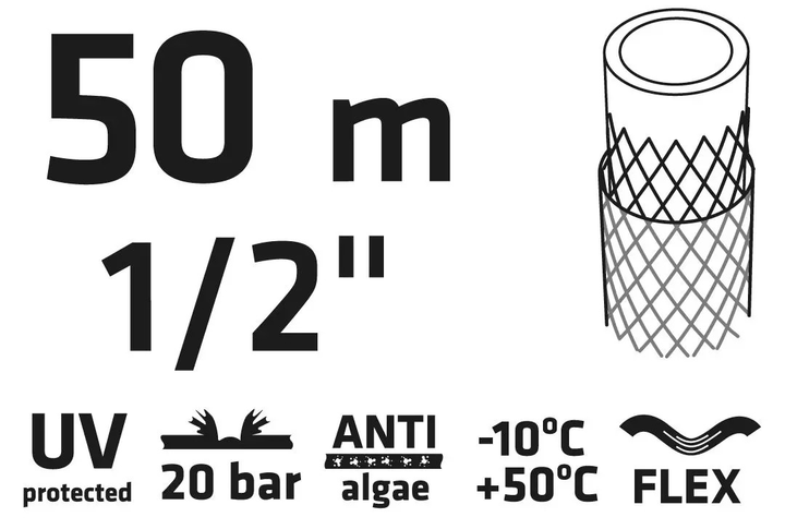 Wąż ogrodowy Verto Economic 50 m 1/2" 15G802 (5902062039323) - obraz 4