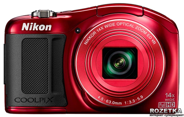 Фотоапарат Nikon Coolpix L620 Red (VNA471E1) купити на ROZETKA