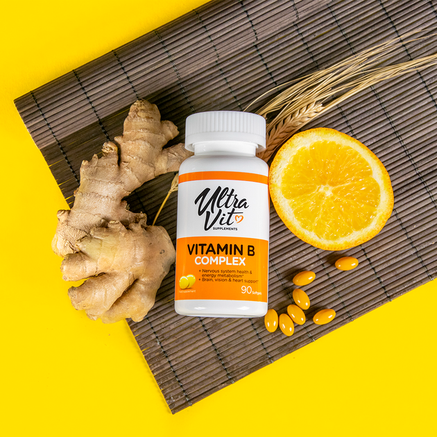 Suplement diety Ultra Vit Kompleks witaminy B 90 kapsułek (5060255359600) - obraz 8