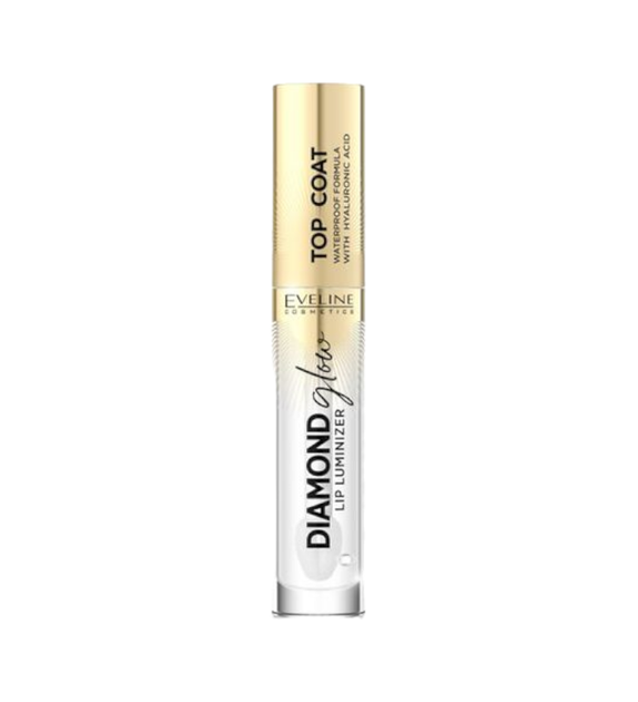 Блиск для губ EVELINE Top coat "Diamond Glow lip luminizer" 01 4.5 мл. 3653 - Фото 1 Блиск для губ EVELINE Top coat "Diamond Glow lip luminizer" 01 4.5 мл. 3653 - изображение 1