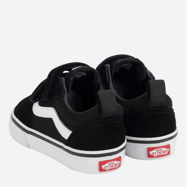Дитячі кеди для хлопчика Vans TD Ward V VN0A4BTFIJU 26 Чорні з білим (193394026968) - зображення 5