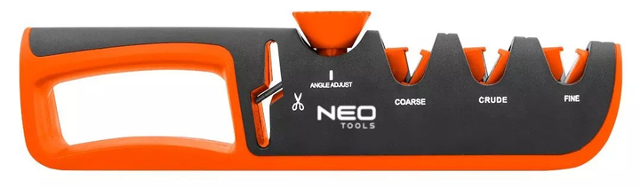 Точилка для ножів і ножиць NEO Tools з регулюванням кута заточки і 3 етапами заточки 56-050 (5907558482638) - зображення 6
