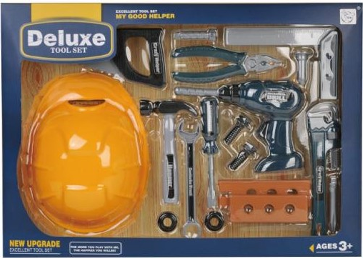 Zestaw do zabawy Artyk Deluxe Tool Set narzędzie z kaskiem i wiertarką 160431 (5901811160431) - obraz 1