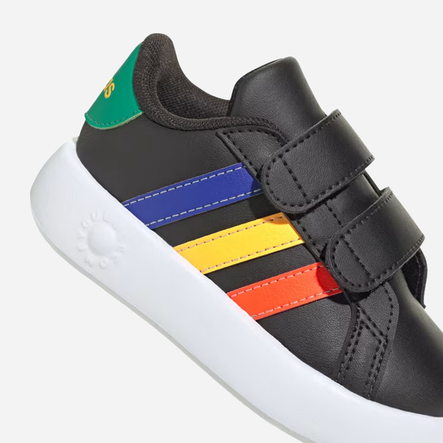 Дитячі кеди для хлопчика adidas Grand Court 2.0 CF IE1372 21 Чорні з різнокольоровим (4067891082979) - зображення 6