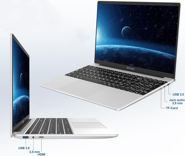 Ноутбук 14.1" AOCWEI A5 Intel Celeron N4020C RAM 6GB SSD 128GB Windows 11 (UKR) - изображение 6