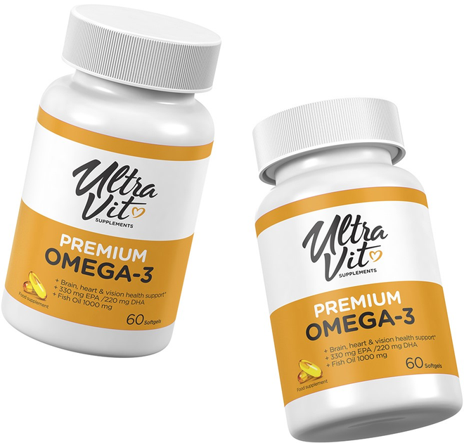 Suplement diety Ultra Vit Premium Omega-3 60 kapsułek (5060730361364) - obraz 5