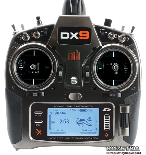 Радиоаппаратура Spektrum DX9 9CH 2.4GHz DSM2/DSMX Mode 1-2-3-4 Без.