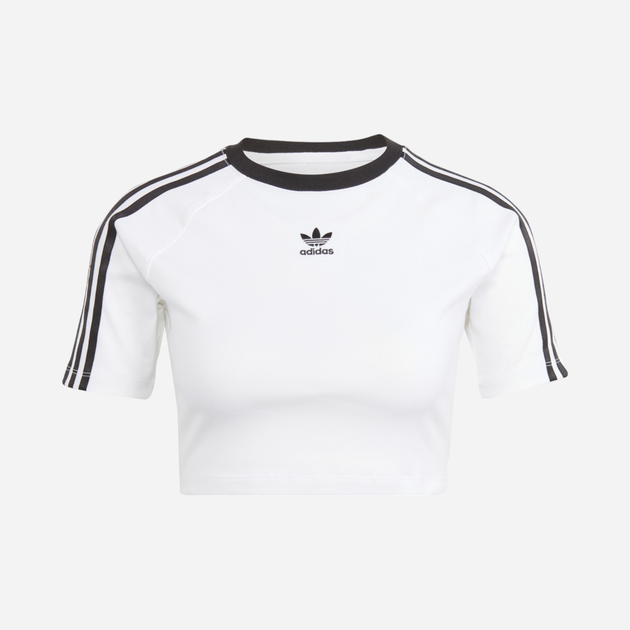 Koszulka bawełniana sportowa krótka damska adidas Originals 3Stripes Baby IP0662 S Biała (4066757229220) - obraz 4
