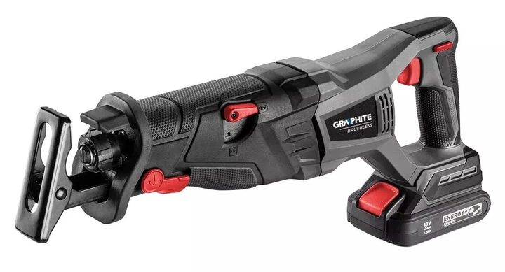 Pilarka szablowa akumulatorowa Graphite Energy+ 18V 58G096 bez akumulatora i ładowarki (5902062065421) - obraz 3