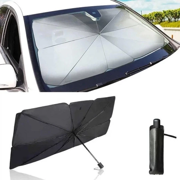Зонт Автомобильный SunShield солнцезащитный для лобового стекла от солнца и снега - изображение 2