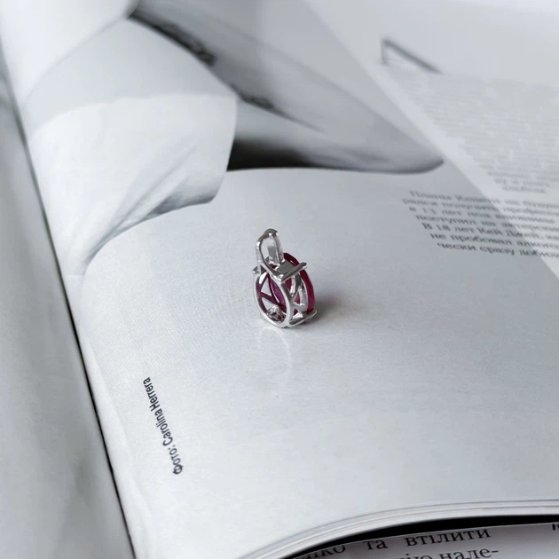 Серебряная подвеска с рубином 3.142ct (2157847) - изображение 5
