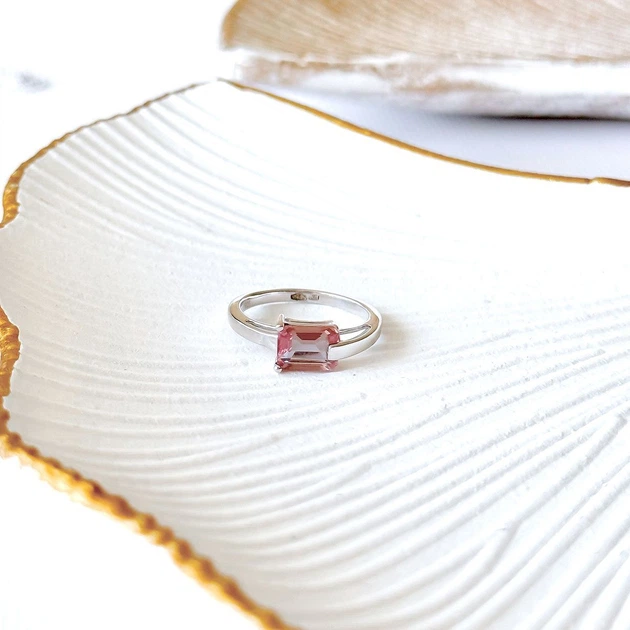 Серебряное кольцо с Султанит султанитом 1.608ct, вес изделия 2,51 гр (2163909) - изображение 6