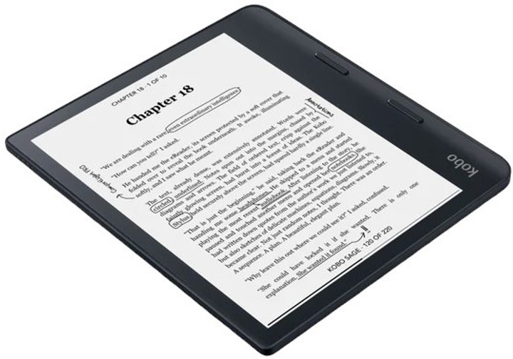 Электронная книга Kobo Sage 32GB Black (N778-KU-BK-K-EP