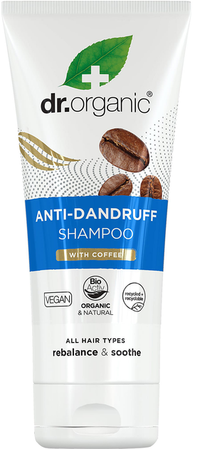 Шампунь Dr.Organic Coffee Mint Anti Dandruff Проти лупи 200 мл (5060391845357) - зображення 1