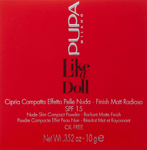 Пудра для обличчя Pupa Like A Doll Compact 001 Porcelain 10 г (8011607212132) - зображення 4
