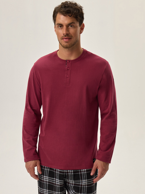 Piżama męska z długimi spodniami i długim rękawem Henderson 41919-83X 2XL Czerwona (5903972333136) - obraz 3