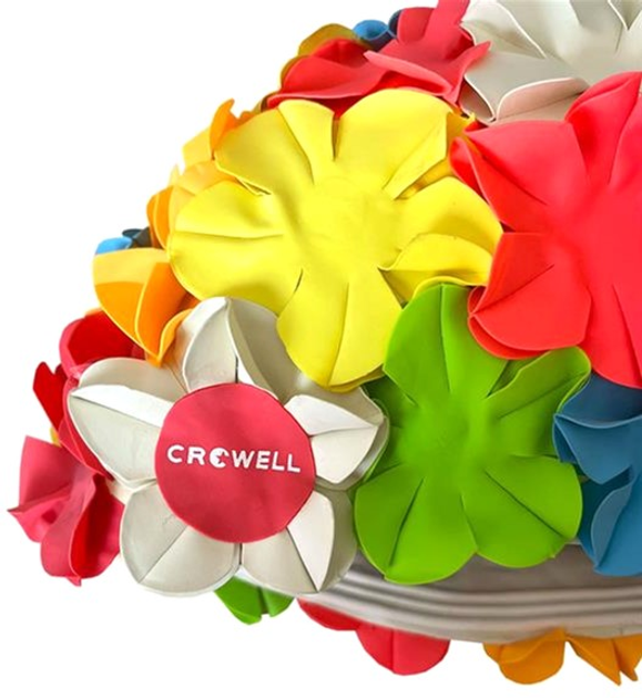 Czepek pływacki Crowell Kwiaty Flower kol.6 Kolorowy (5904310935791) - obraz 2