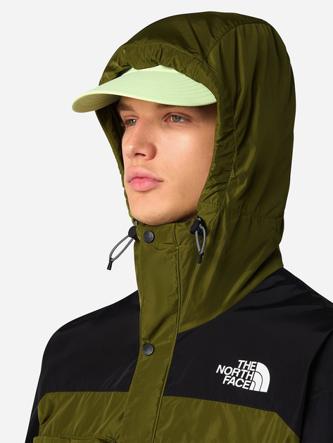 Kurtka wiatrówka męska z kapturem The North Face NF0A879GPIB M Czarny/Zielony (196575577297) - obraz 4