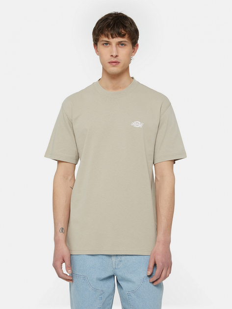 T-shirt bawełniany męski Dickies Summerdale DK0A4YAISS01 L Beżowy (194116960539) - obraz 1