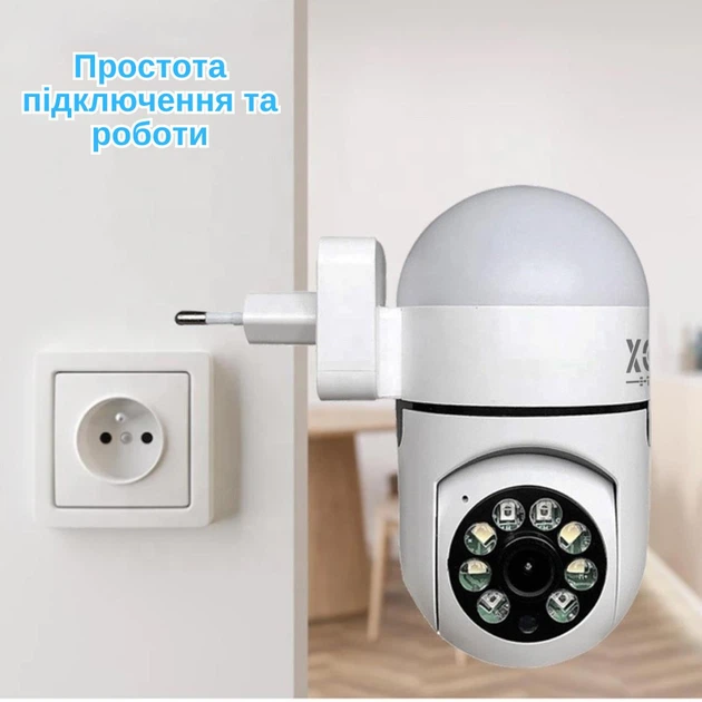 IP-камера розеточная XON SmartCam Wi-Fi 1080P (USWEW21VW 7522) Белая - изображение 3
