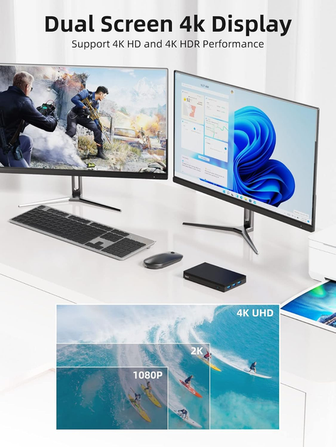 Мини ПК MeLE Quieter 3Q Intel Celeron N5105 RAM 8GB SSD