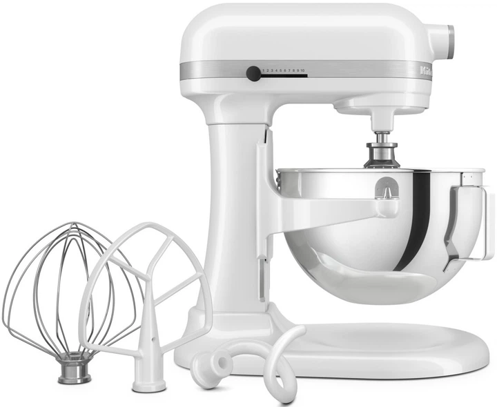 Robot kuchenny KitchenAid Heavy Duty 5,2l 5KSM55SXXEWH z odchylaną misą, Biały - Zdjęcie 1 Robot kuchenny KitchenAid Heavy Duty 5,2l 5KSM55SXXEWH z odchylaną misą, Biały - obraz 1