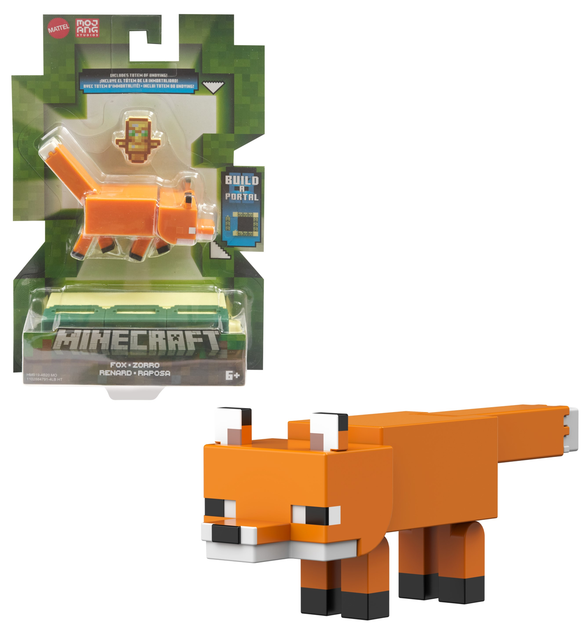 Zestaw Mattel Minecraft figurka 3.25" Fox + akcesorium (194735123216) - obraz 1