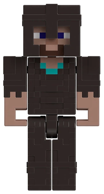 Zestaw Mattel Minecraft figurka 3.25" Steve in Netherite Armor + akcesorium (194735193677) - obraz 3